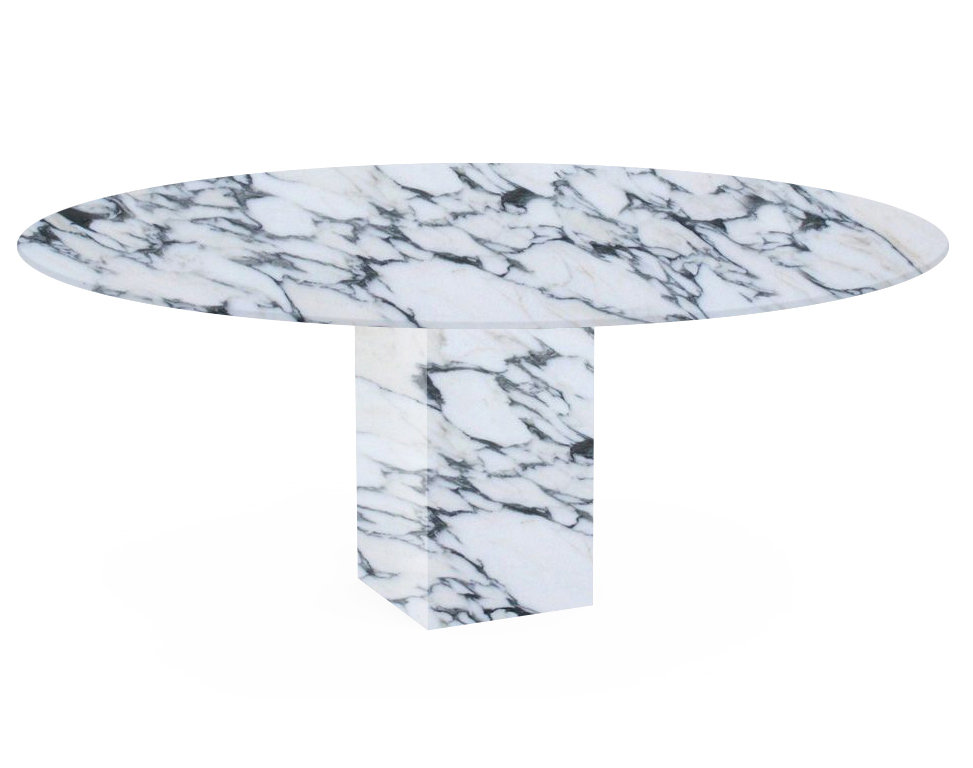 Arabescato Corchia Arena Oval Marble Dining Table
