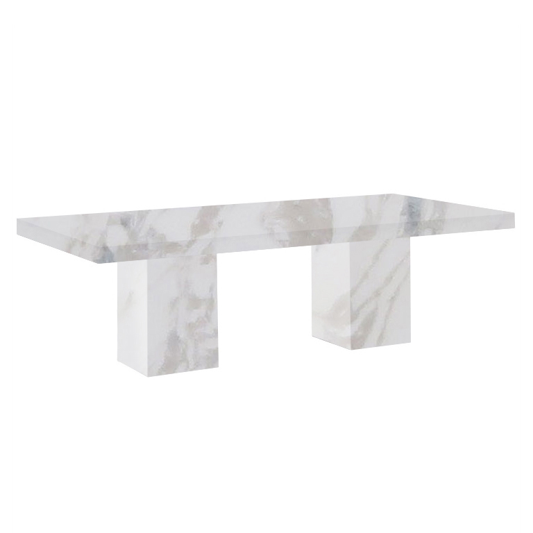 Calacatta Ivory Bedizzano 8 Seater Marble Dining Table