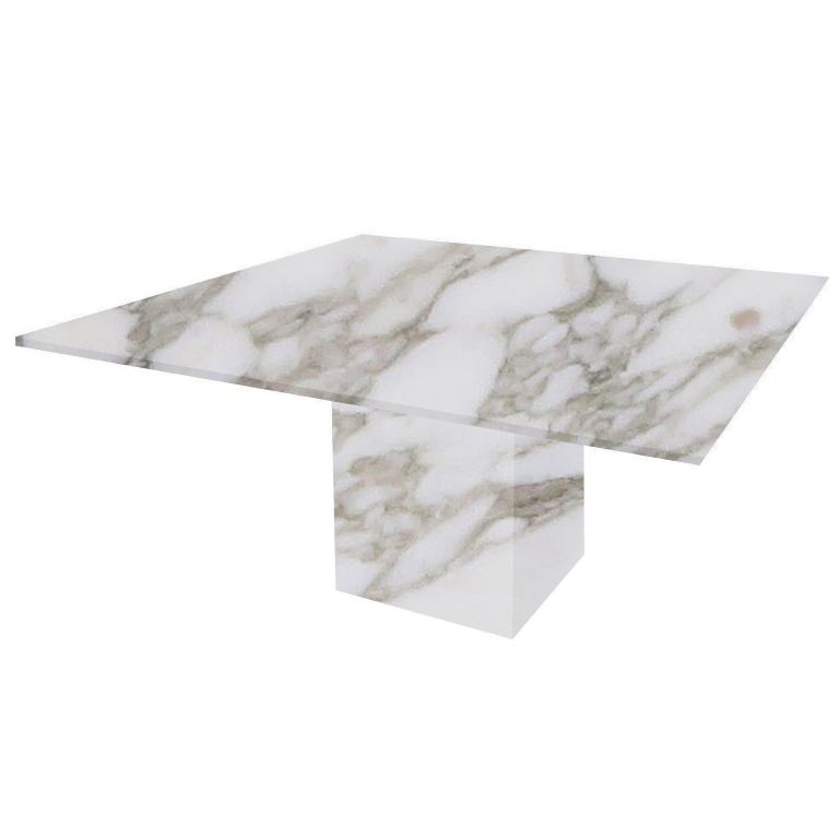 Calacatta Oro Extra Bergiola Square Marble Dining Table