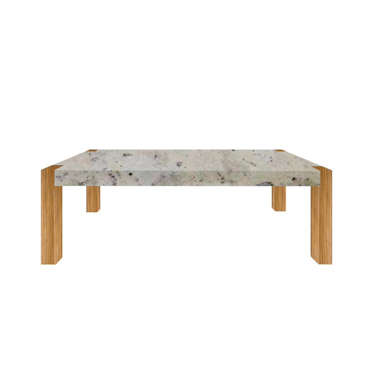 Andromeda Percopo Solid Granite Dining Table with Oak Legs
