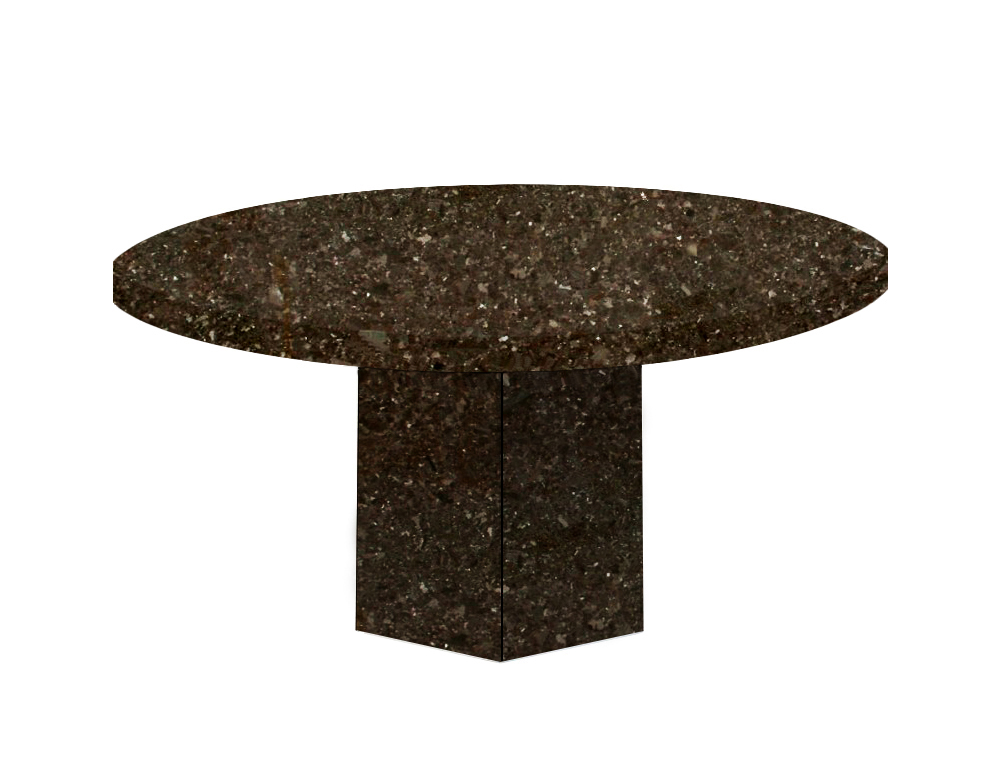 Antique Brown Santa Catalina Round Granite Dining Table