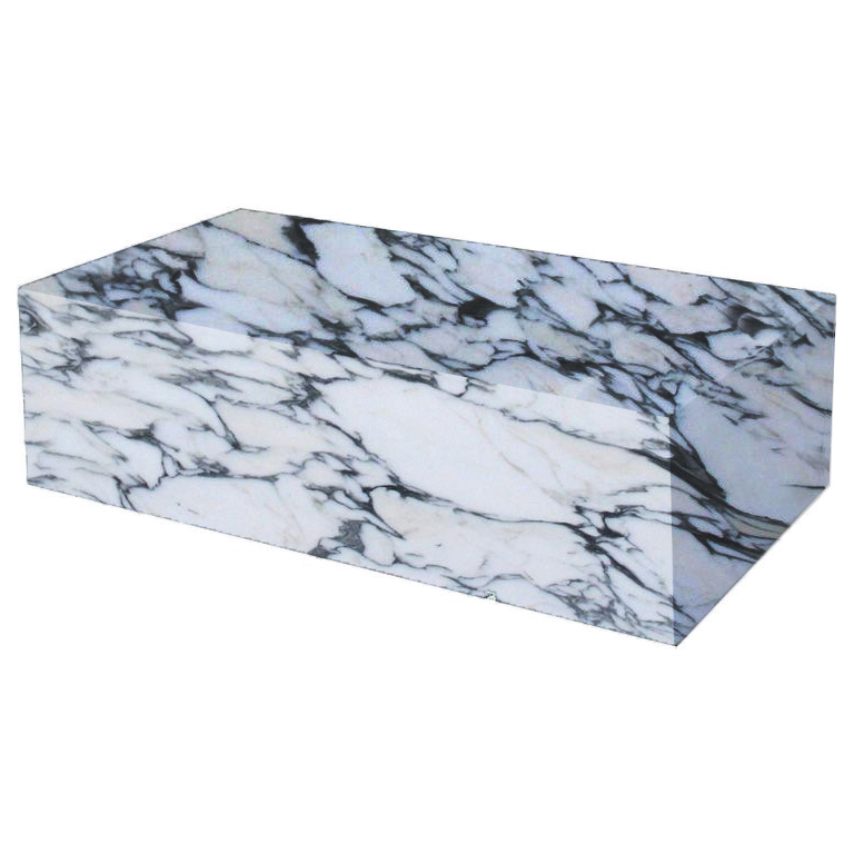 Arabescato Corchia Rectangular Solid Marble Coffee Table