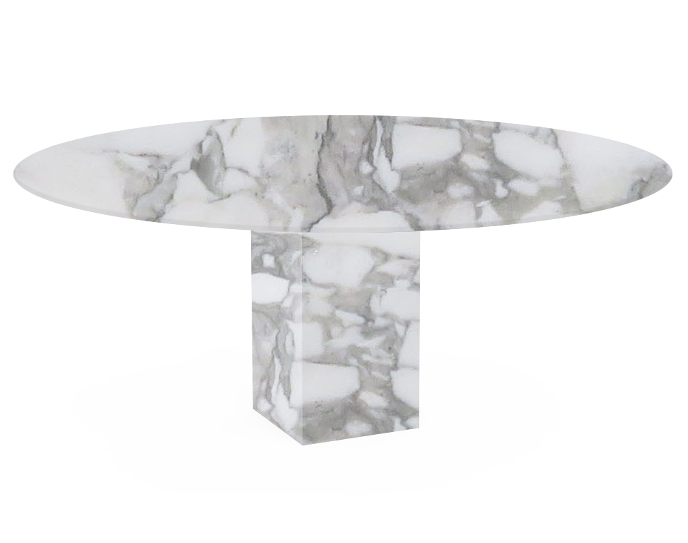 Arabescato Vagli Arena Oval Marble Dining Table