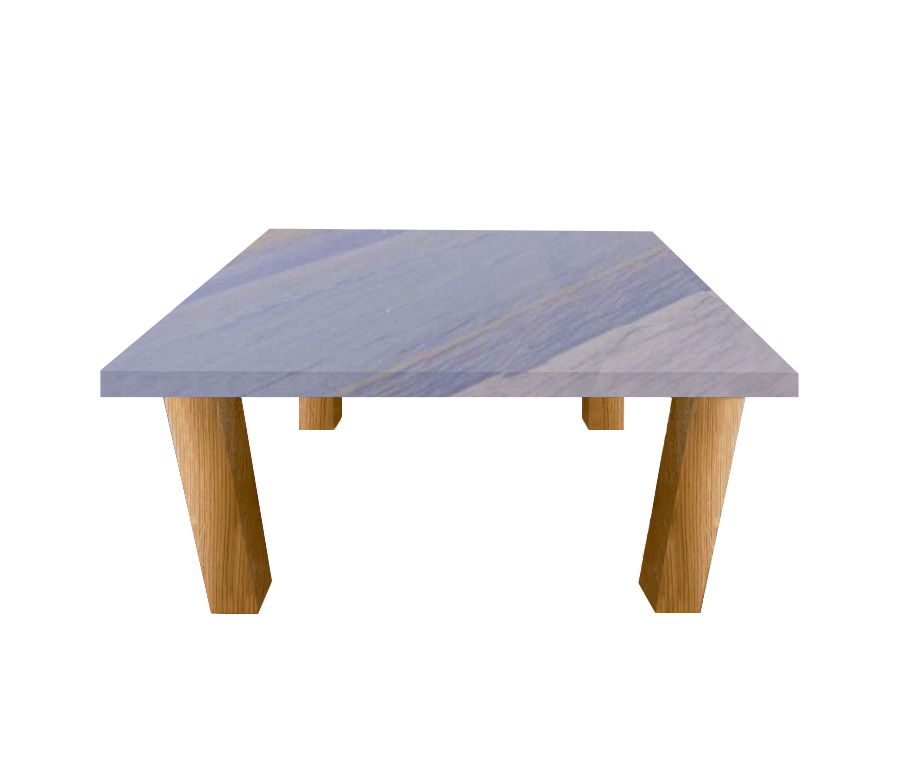Azul Macaubas Square Coffee Table with Square Oak Legs