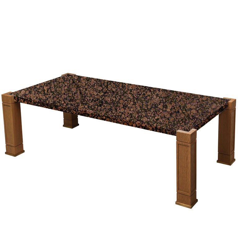Faubourg Baltic Brown Inlay Coffee Table with Oak Legs