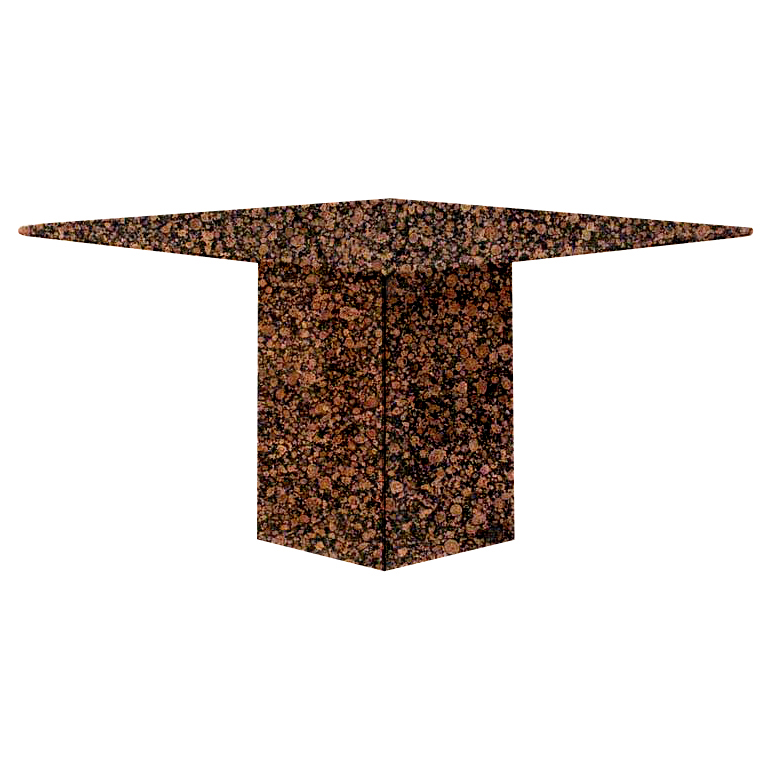 Baltic Brown Small Square Granite Dining Table