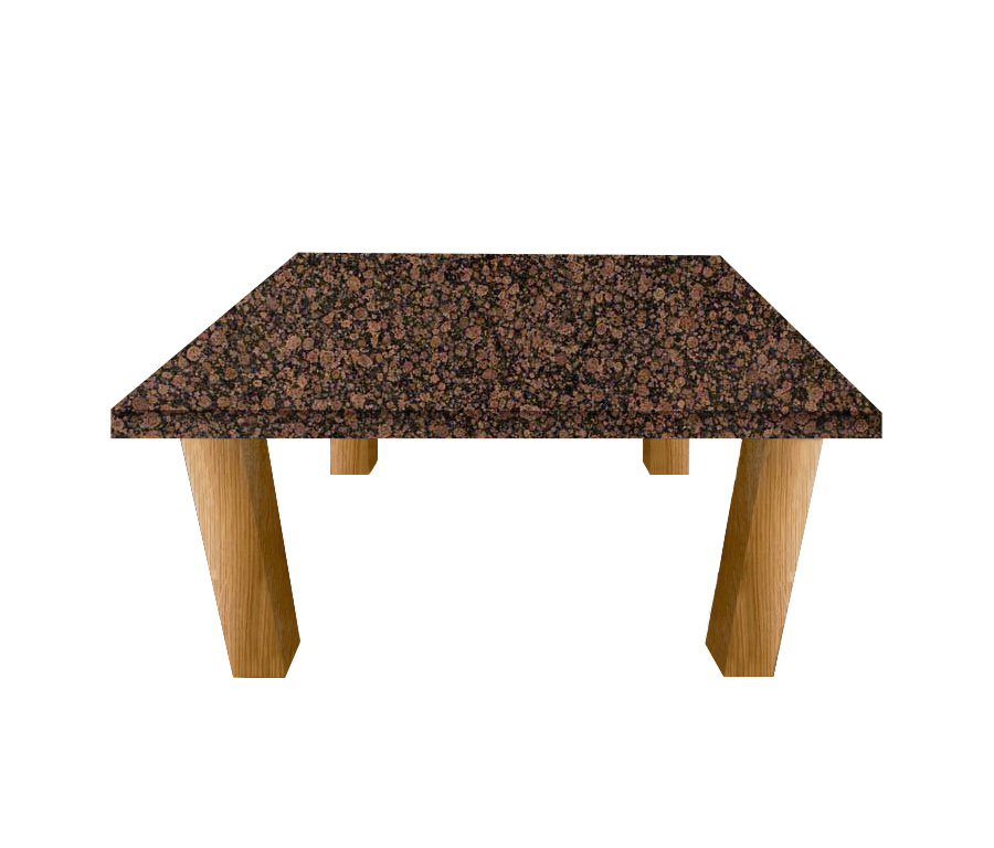 Baltic Brown Square Coffee Table with Square Oak Legs