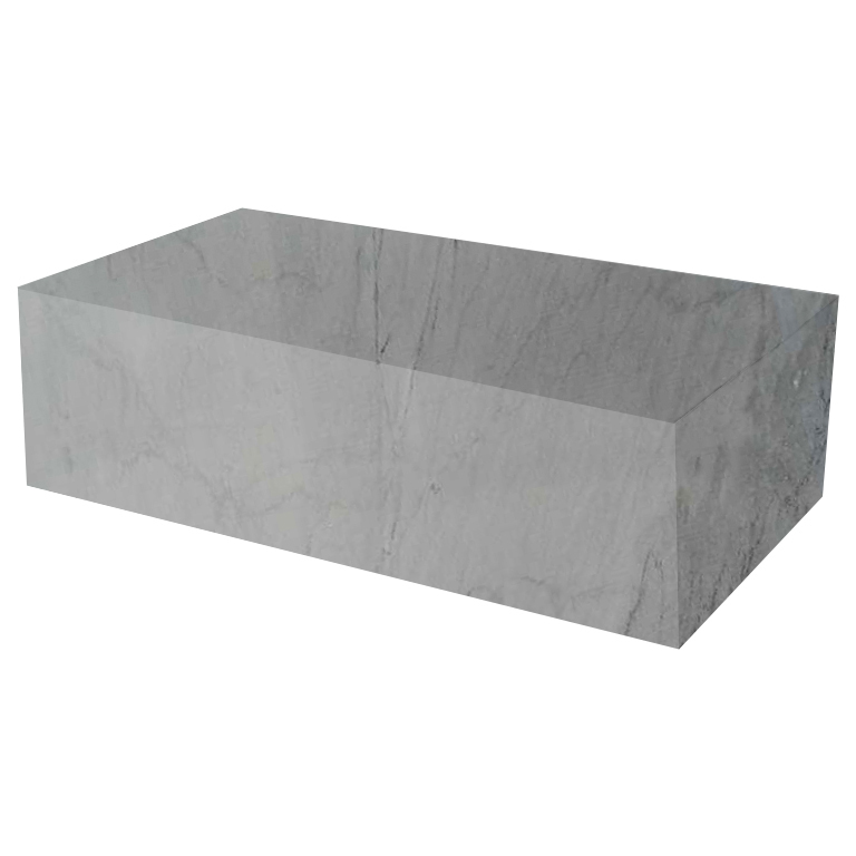 Bardiglio Imperial Rectangular Solid Marble Coffee Table