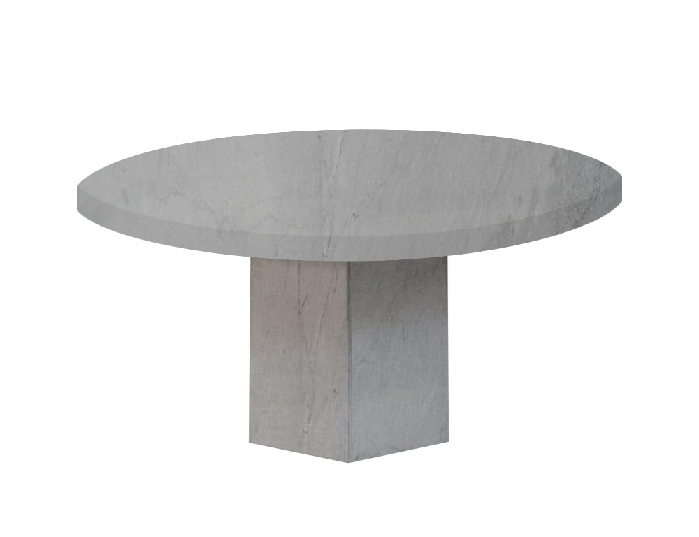 Bardiglio Imperial Santa Catalina Round Marble Dining Table