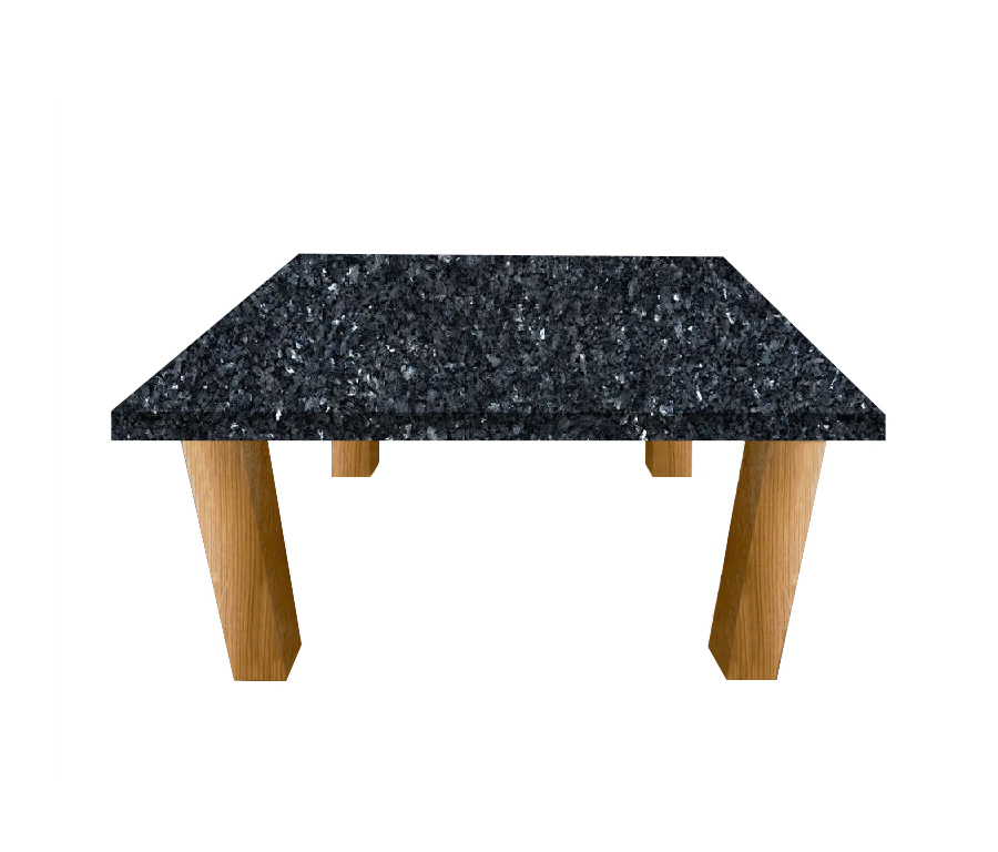 Blue Pearl Square Coffee Table with Square Oak Legs
