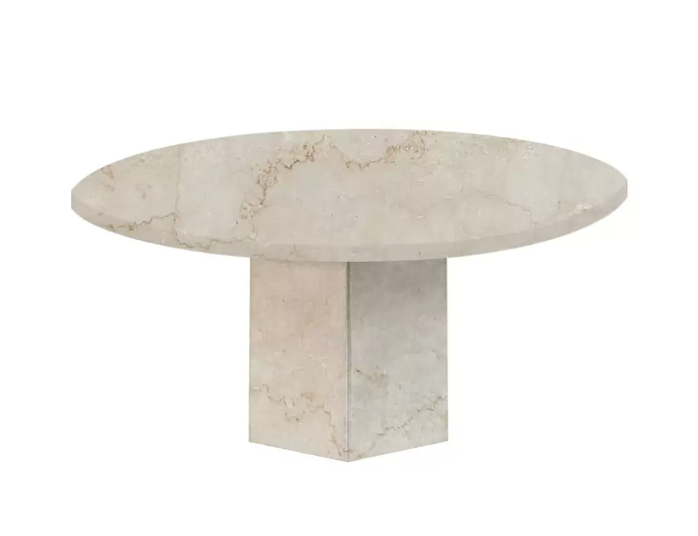 Botticino Classico Gala Round Marble Dining Table