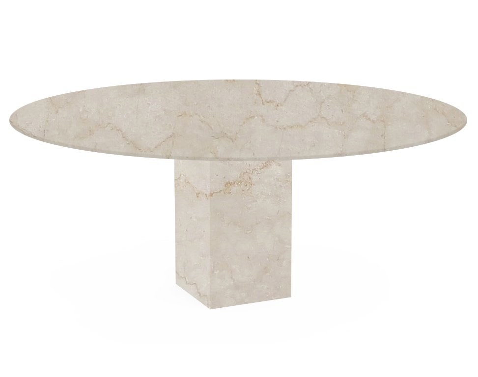 Botticino Classico Arena Oval Marble Dining Table
