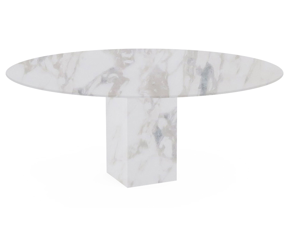 Calacatta Ivory Arena Oval Marble Dining Table