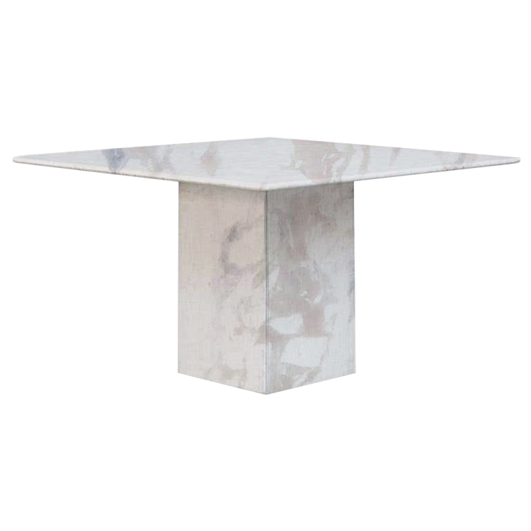 Calacatta Ivory Small Square Marble Dining Table