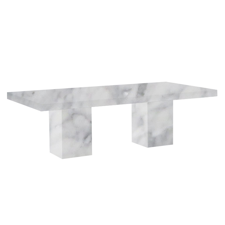 Carrara Marble Bedizzano 10 Seater Marble Dining Table