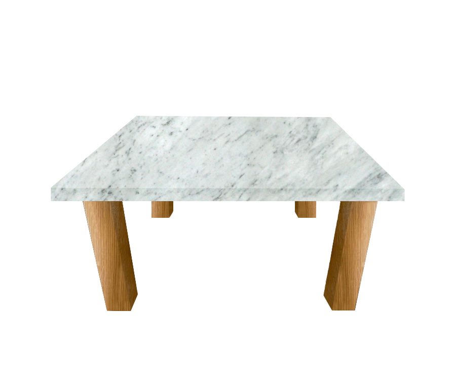 Carrara Extra Square Coffee Table with Square Oak Legs