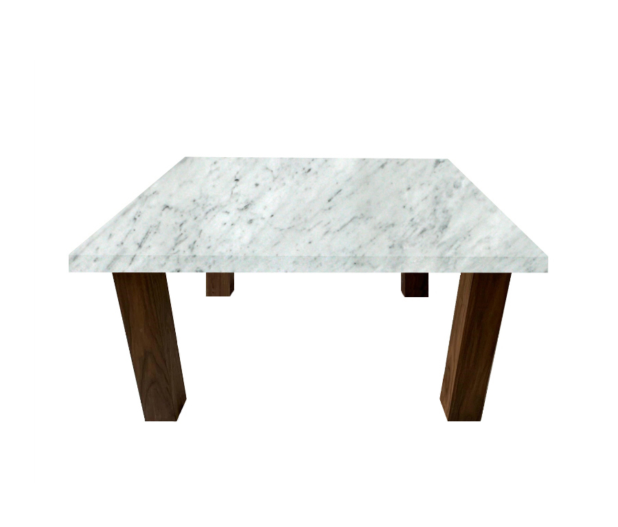 Carrara Extra Square Coffee Table with Square Walnut Legs