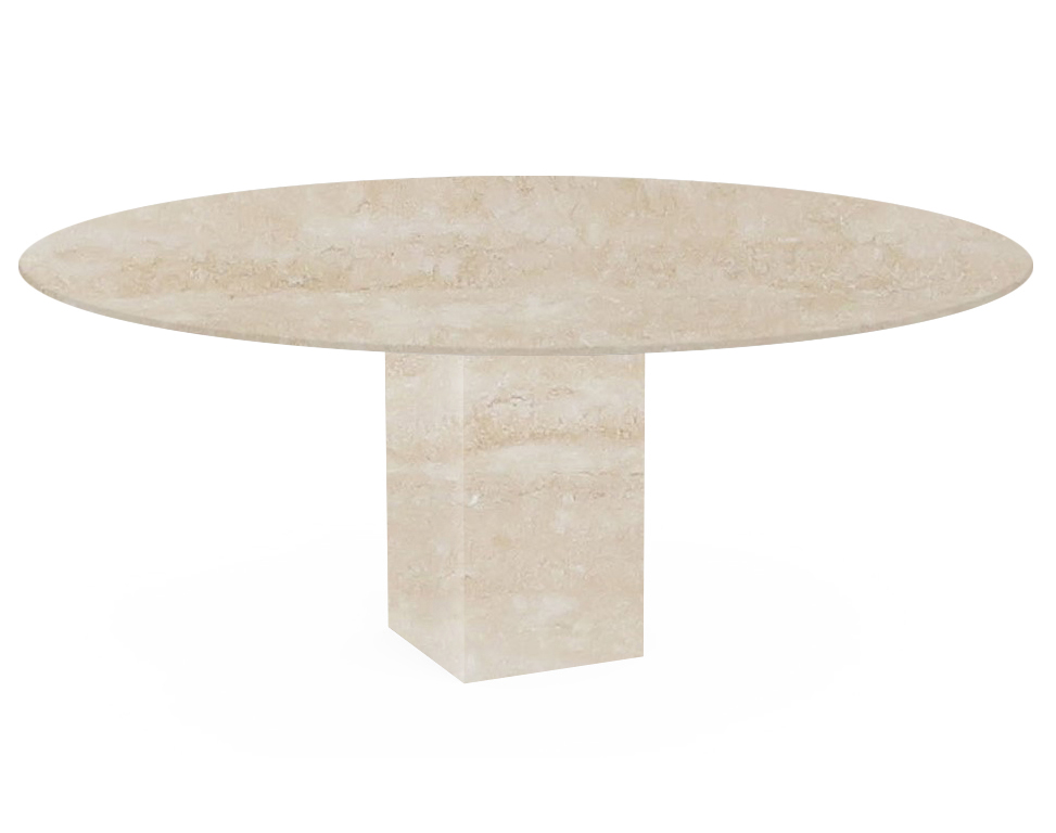 Classic Roman Arena Oval Travertine Dining Table