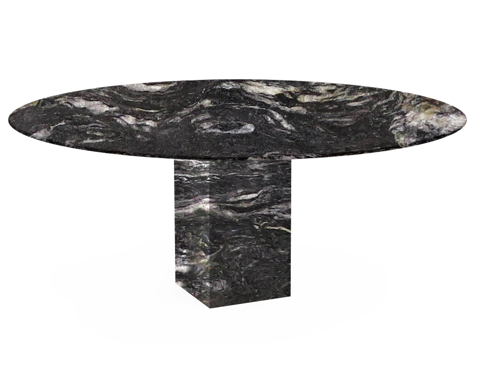 Cosmic Black Arena Oval Granite Dining Table