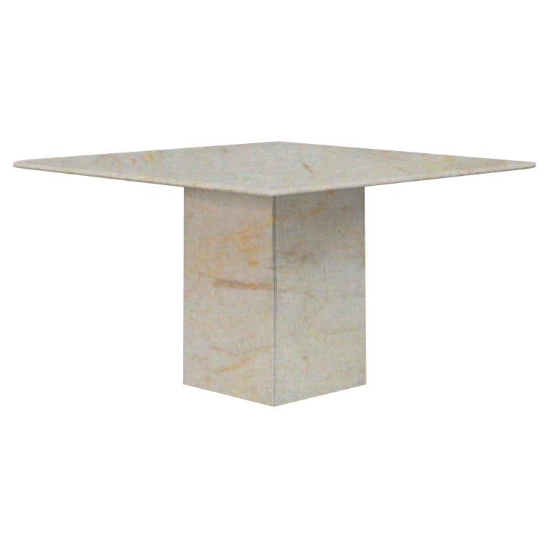 Crema Marfil Small Square Marble Dining Table