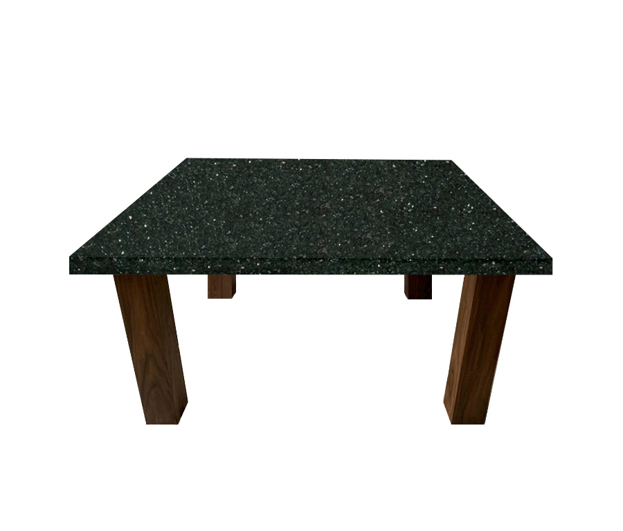 Emerald Pearl Square Coffee Table with Square Walnut Legs