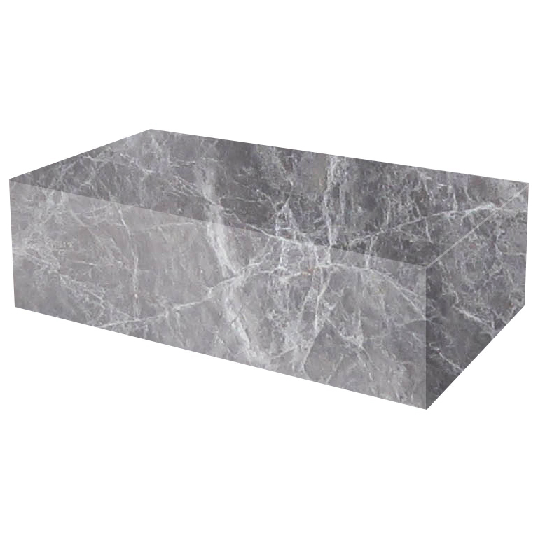 Emperador Grey Rectangular Solid Marble Coffee Table