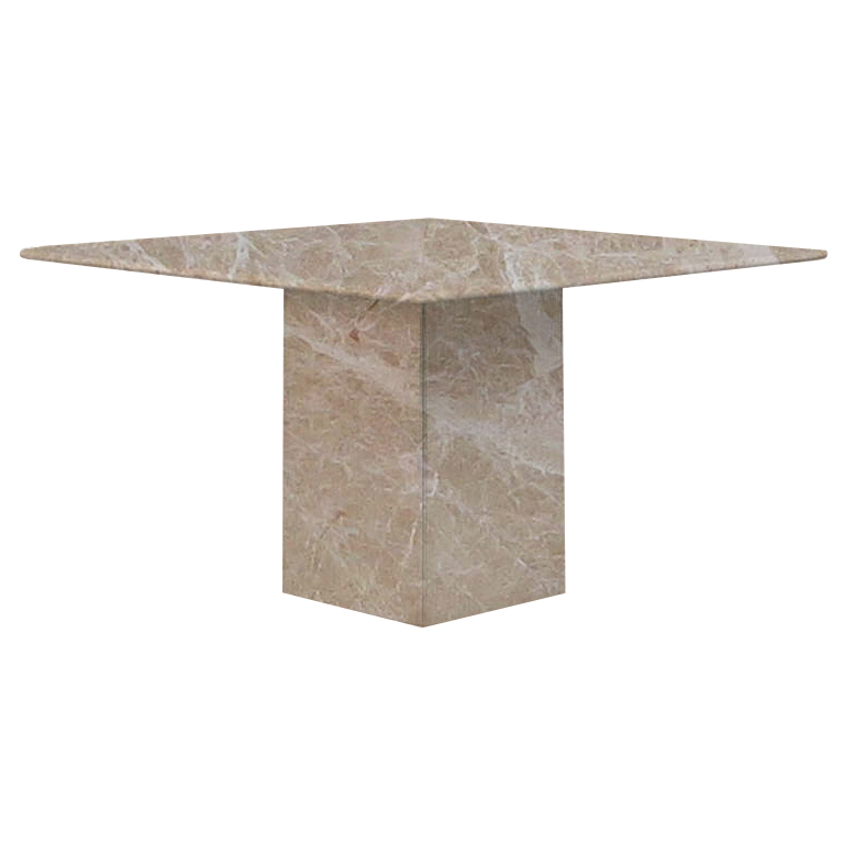 Emperador Light Small Square Marble Dining Table