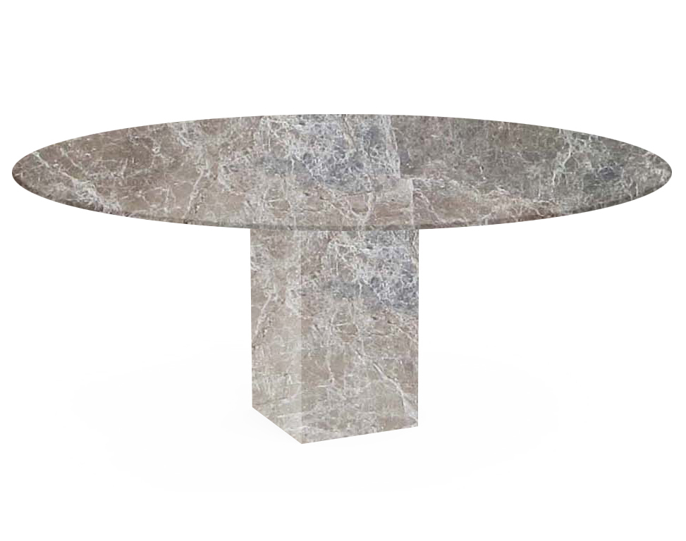Emperador Arena Oval Marble Dining Table