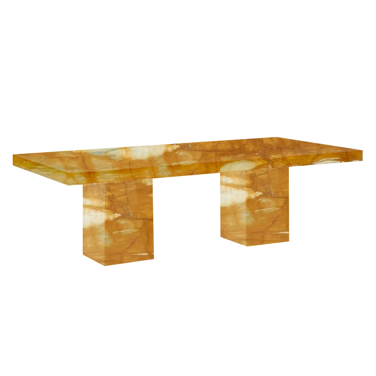Giallo Sienna Bedizzano 8 Seater Marble Dining Table