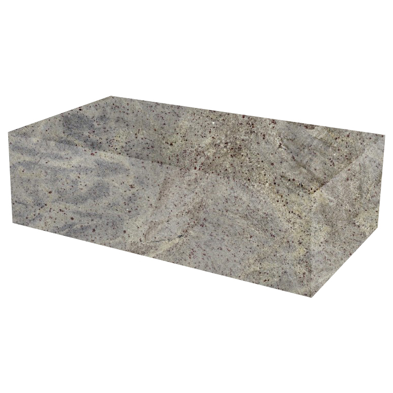 Kashmir White Rectangular Solid Granite Coffee Table
