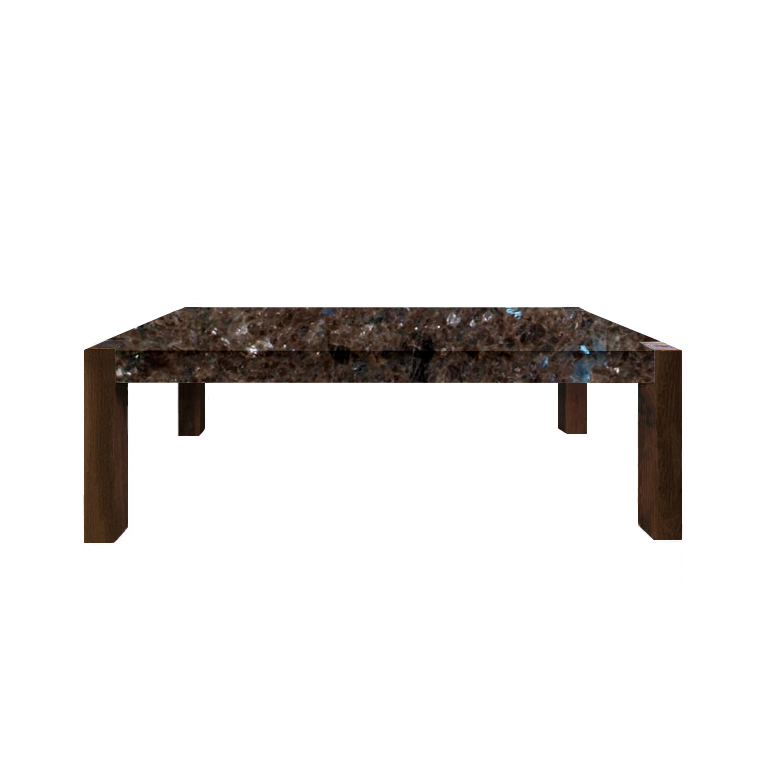 Labrador Antique Percopo Solid Granite Dining Table with Walnut Legs
