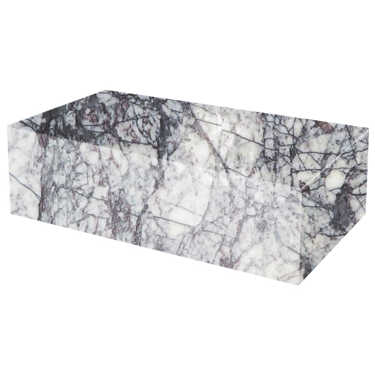 Lilac Milas Rectangular Solid Marble Coffee Table