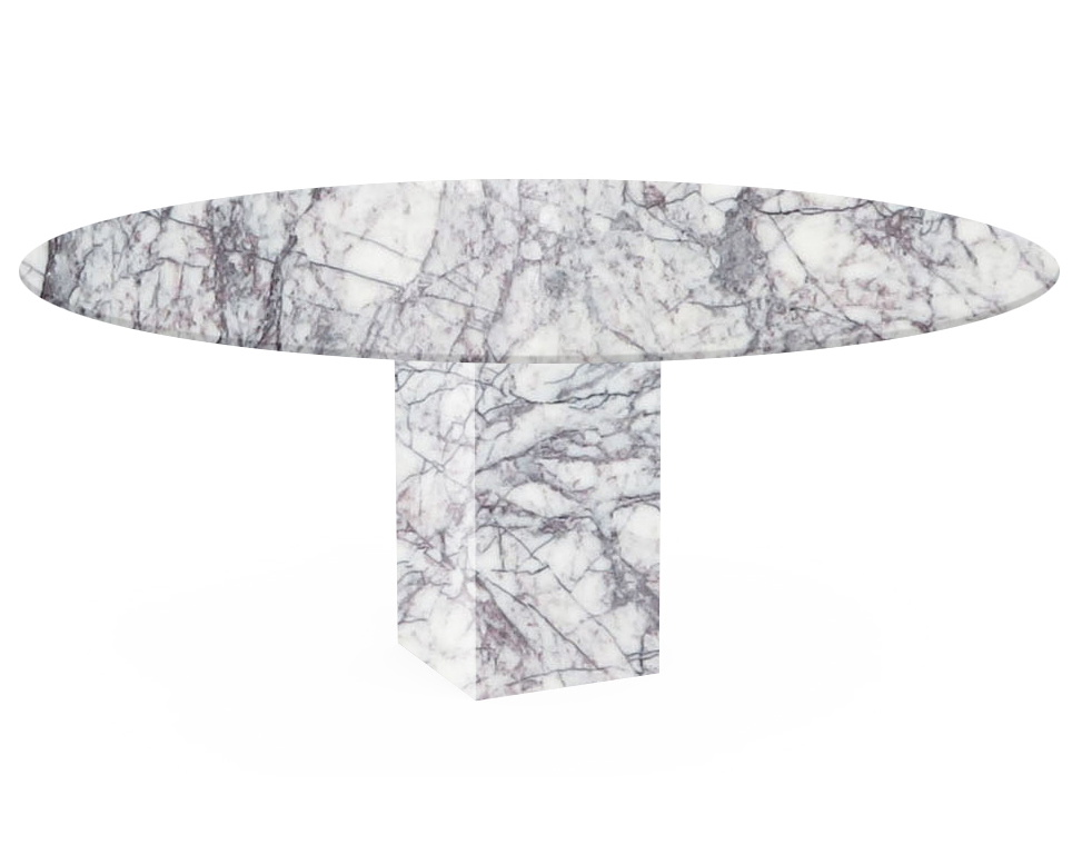 Lilac Milas Arena Oval Marble Dining Table