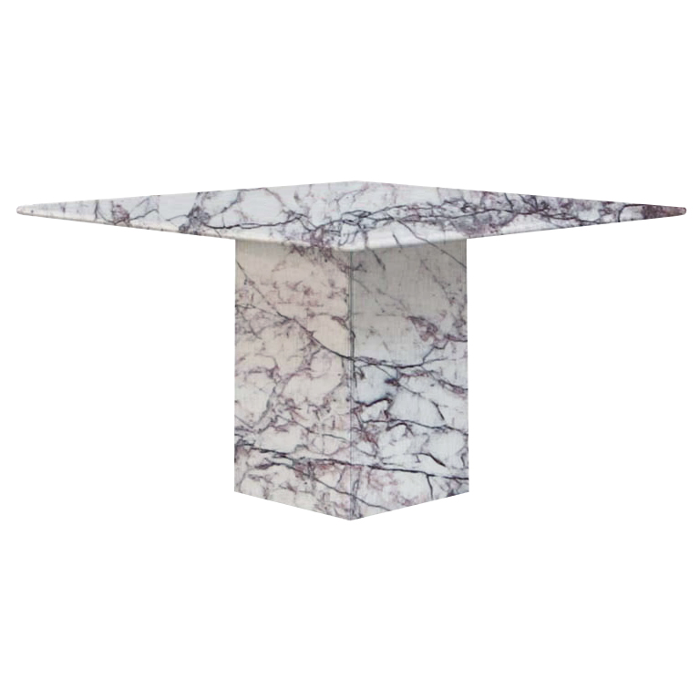 Lilac Milas Small Square Marble Dining Table