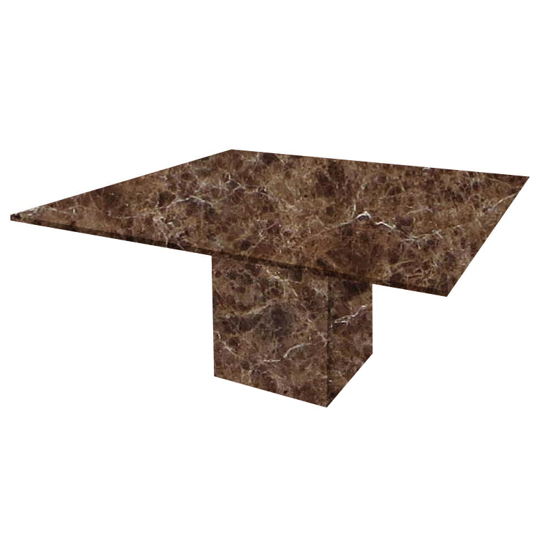 Marron Imperial Bergiola Square Marble Dining Table