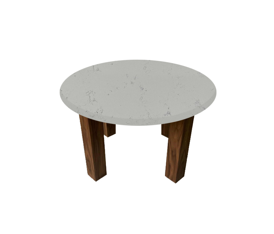 Massa Extra Round Coffee Table with Square Walnut Legs