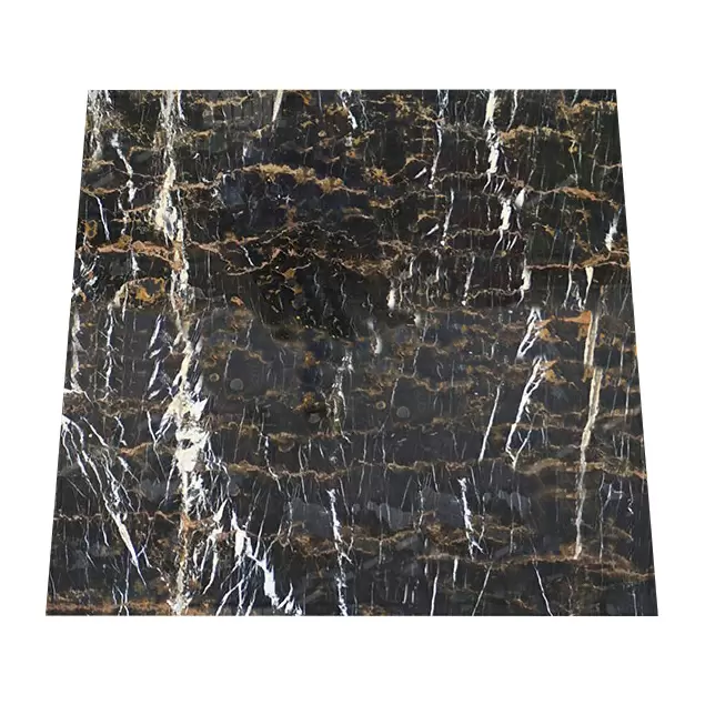 Michelangelo Black and Gold Marble Tiles (600x600x20)