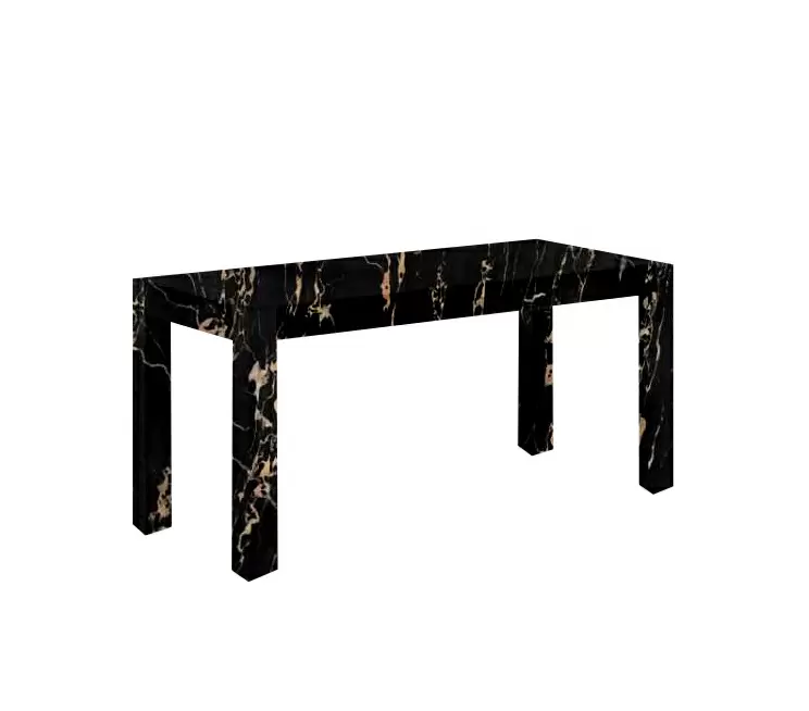 Nero Portoro Extra Canaletto Solid Marble Dining Table