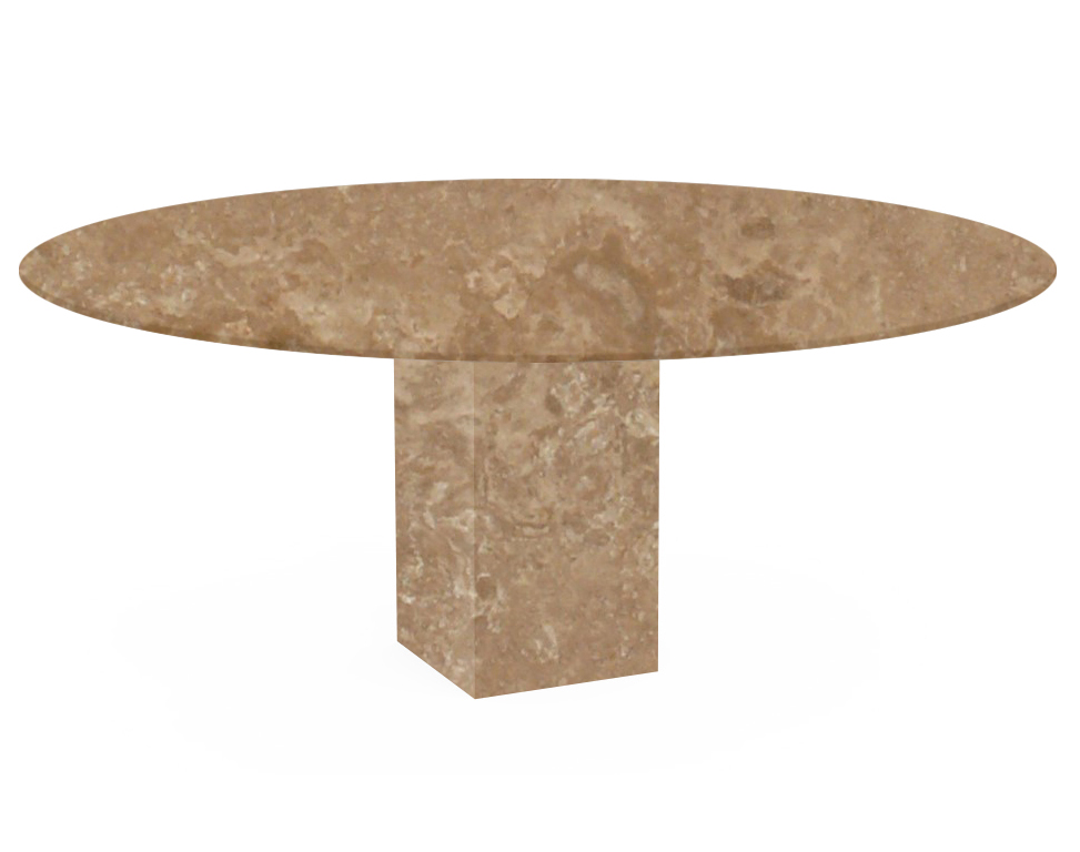 Noce Arena Oval Travertine Dining Table