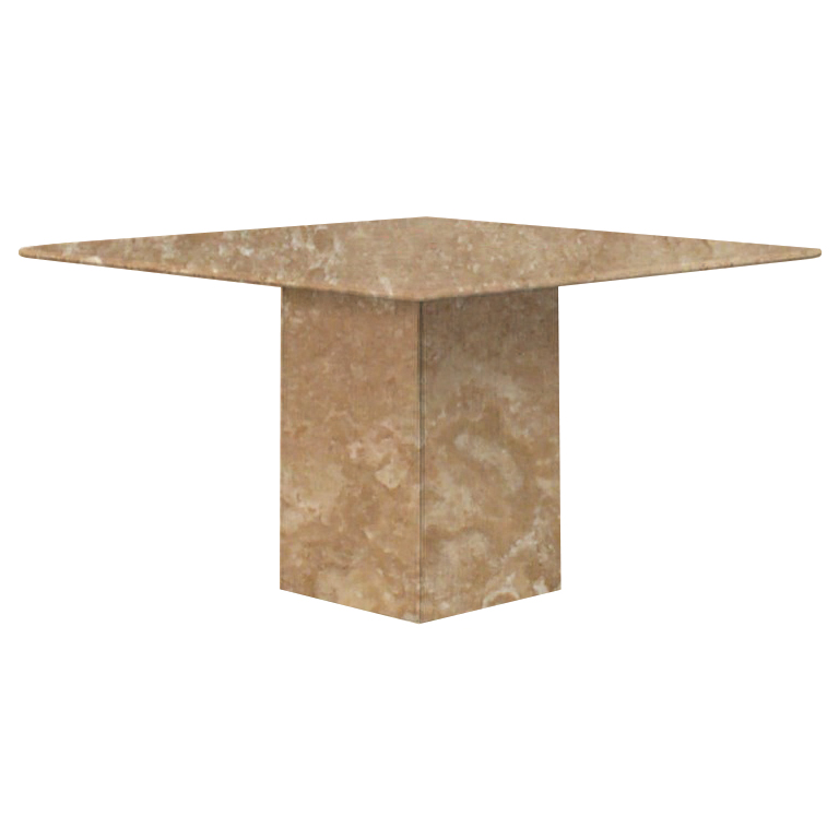 Noce Small Square Travertine Dining Table