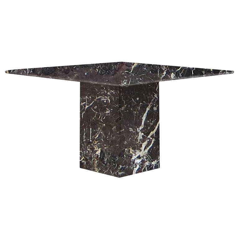 Noir St. Laurent Small Square Marble Dining Table