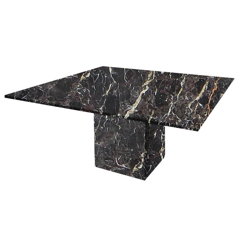 Noir St. Laurent Bergiola Square Marble Dining Table