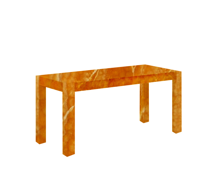 Orange Canaletto Solid Onyx Dining Table