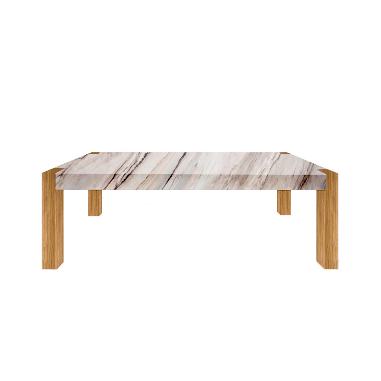 Palissandro Classico Percopo Marble Dining Table with Oak Legs