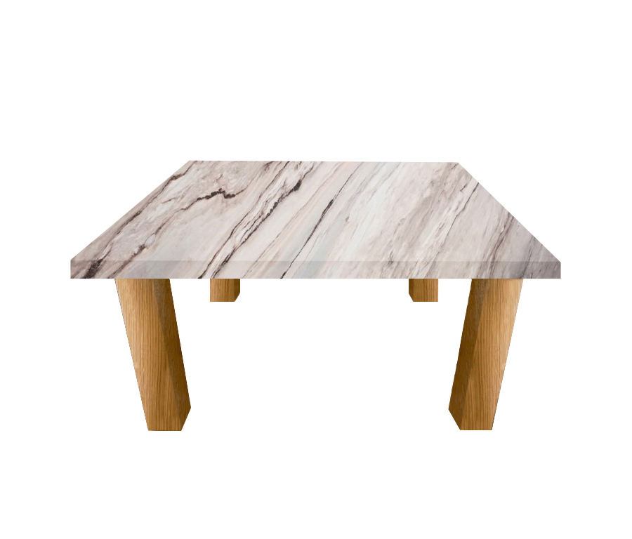 Palissandro Classico Square Coffee Table with Square Oak Legs
