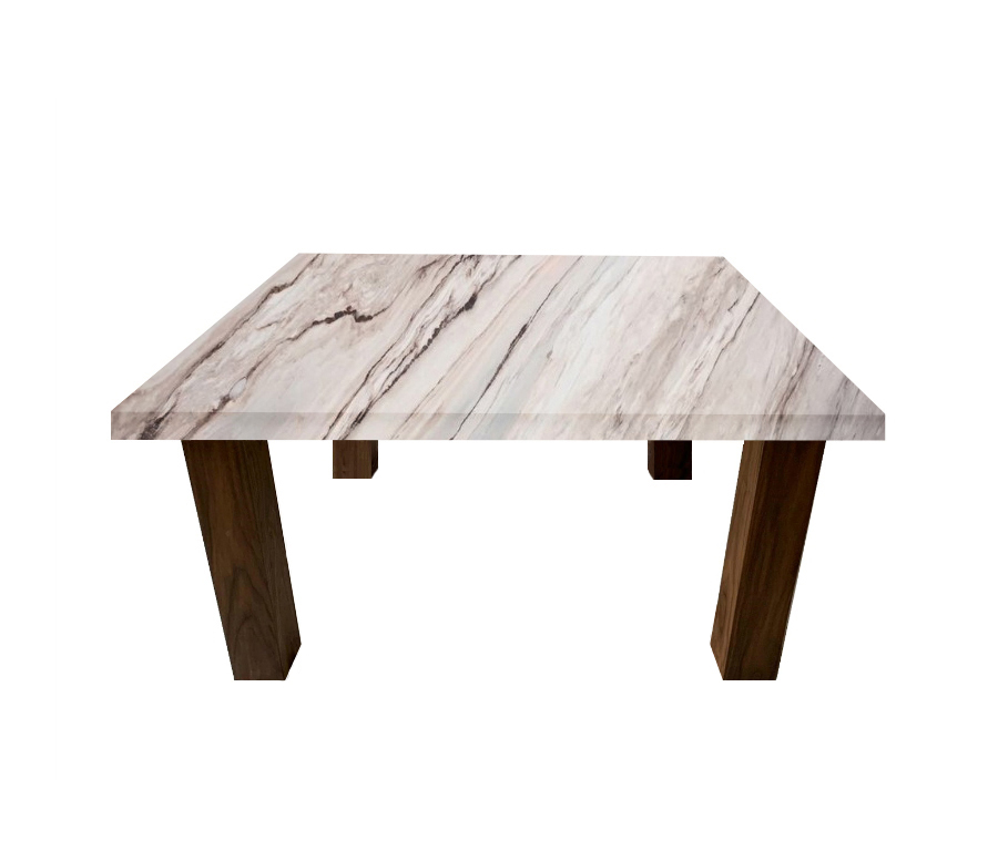 Palissandro Classico Square Coffee Table with Square Walnut Legs