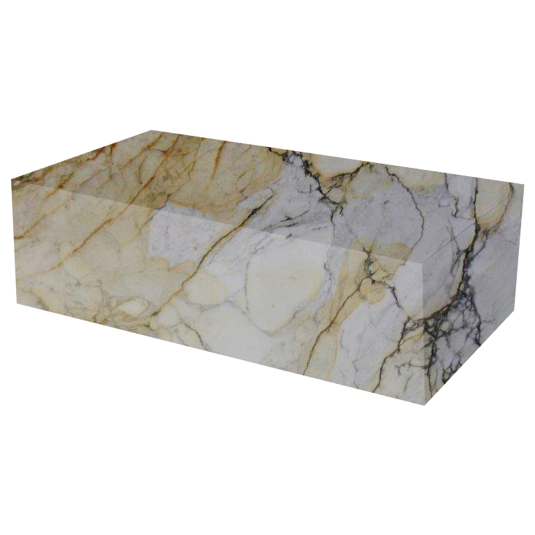 Paonazzo Rectangular Solid Marble Coffee Table