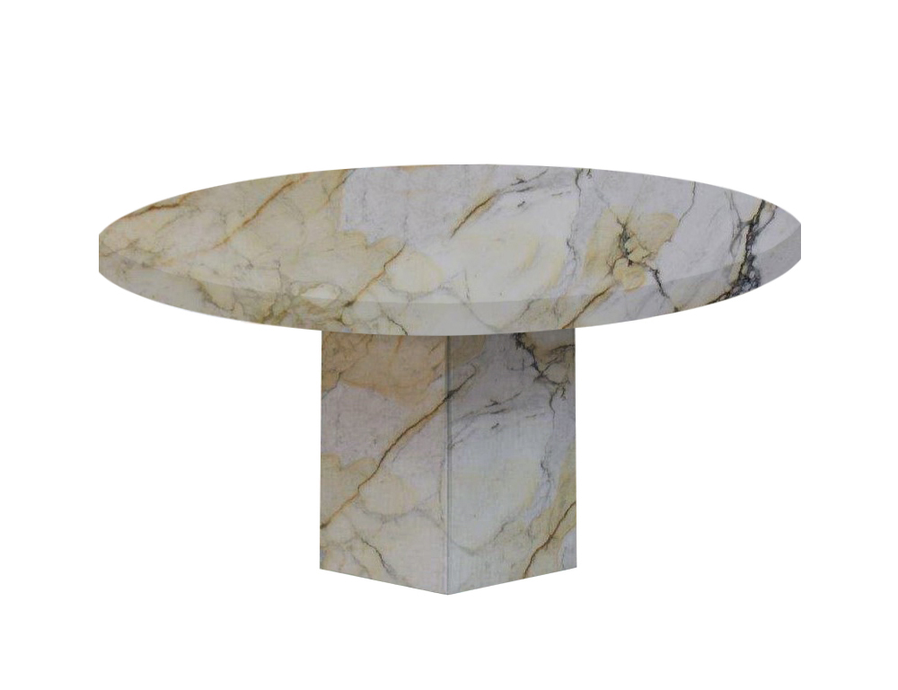 Paonazzo Santa Catalina Round Marble Dining Table