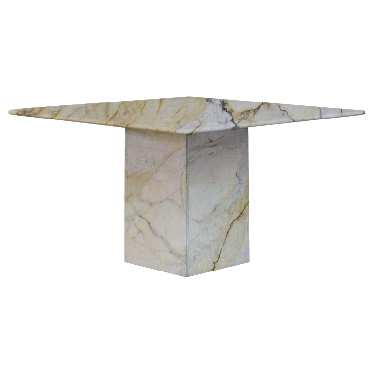 Paonazzo Small Square Marble Dining Table
