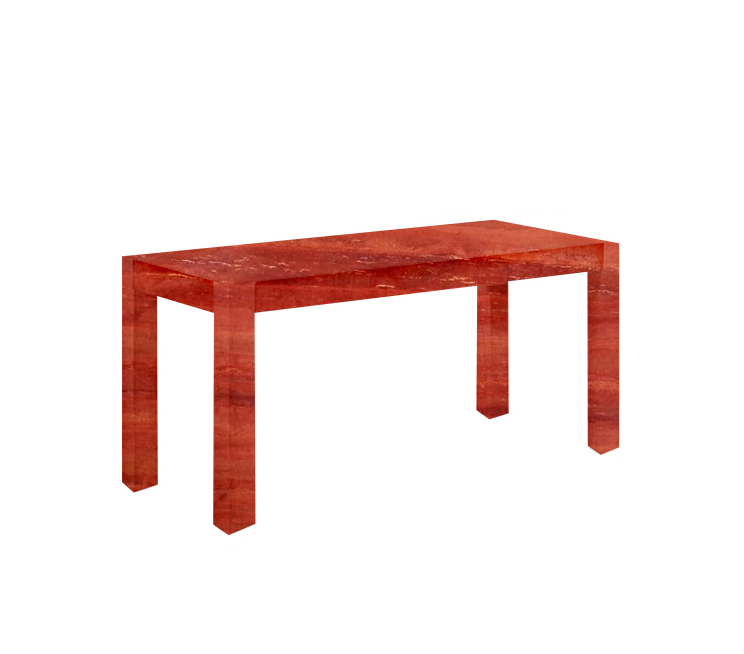 Persian Red Canaletto Solid Travertine Dining Table